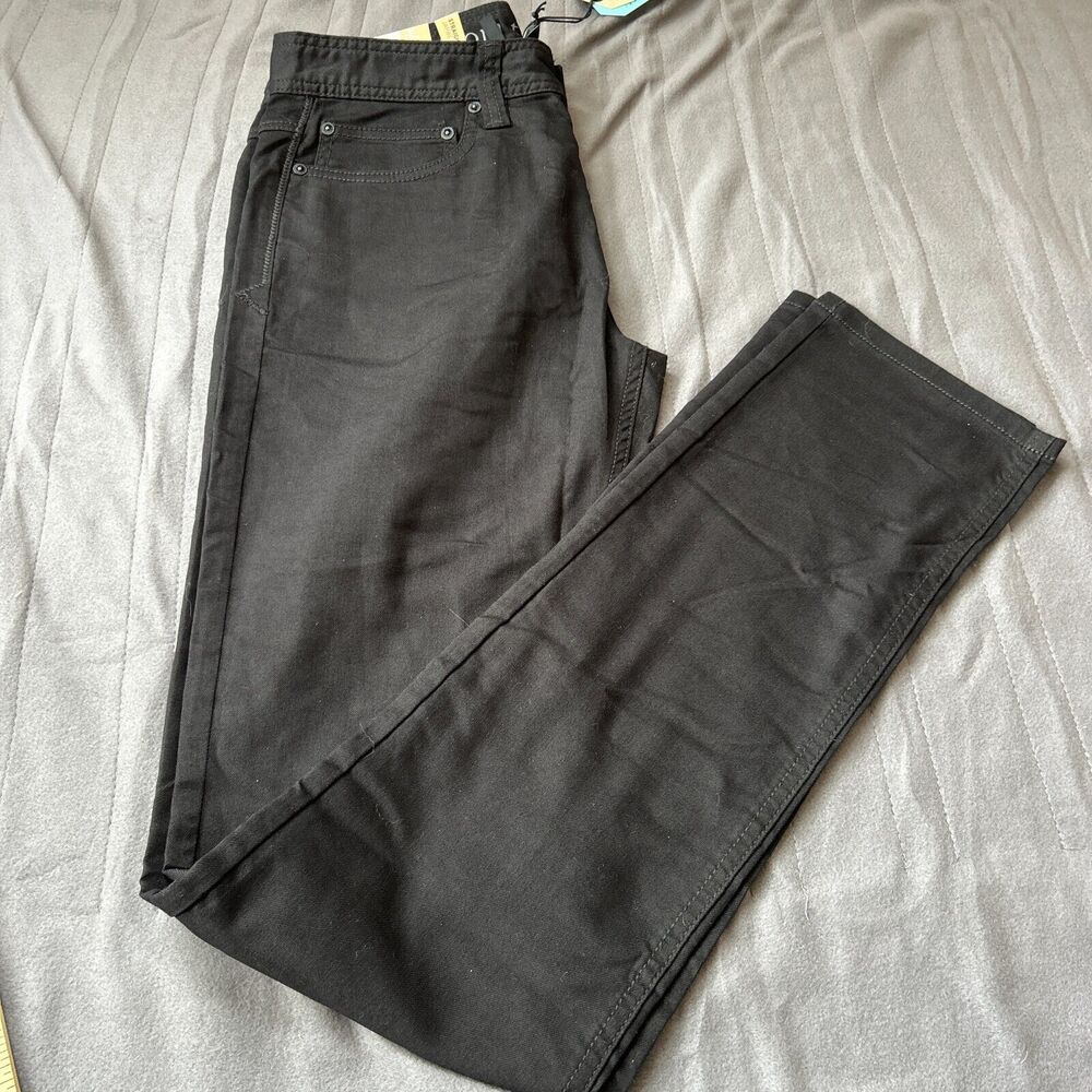 NWT PrAna Bridger Jeans Mens 30 x 36 Slim Grey Organic Stretch Straight Leg